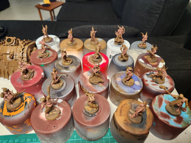 13 May 24: Fixed, primed and 20 bodies worth of flesh base-coated. This is going to be a grind...