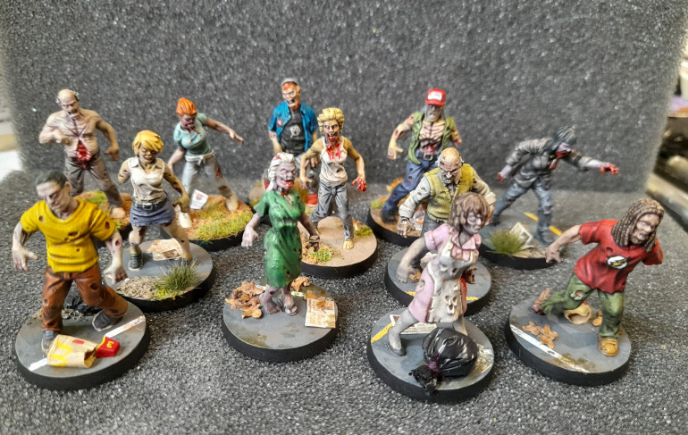 Walking Dead walkers - had fun with the basing