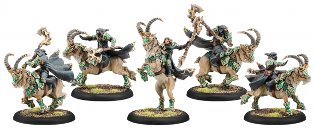 5x Black Druid Mistriders from Warmachine