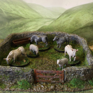 Muddy Field Finished & Painted Cattle & Sheep