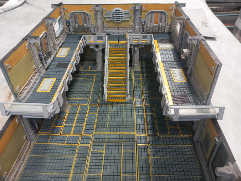 What I was missing from my original vault was the staircase up to next level. I printed this twice but two stair ways made it all a bit cramped. 