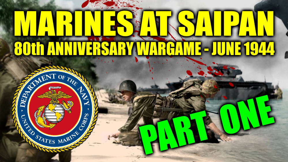 US Marines at Saipan -15mm Wargame Video
