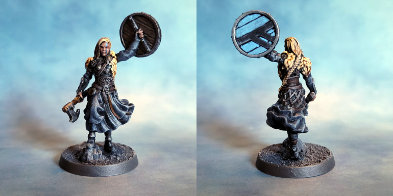An alternate version of Lagertha (front and back views)