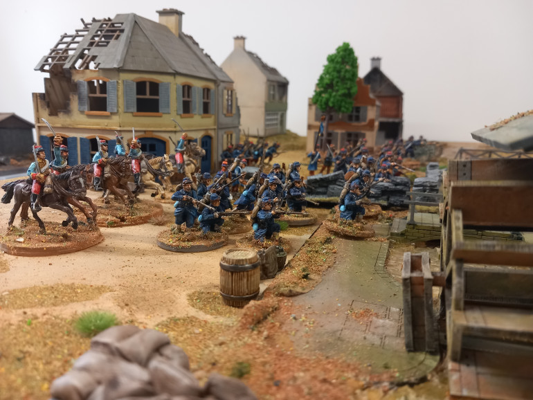 One of the things that has put menoff this era is that I do WW1 and the French force's are so similar for 1870 and 1914. But it's a good alternative to American civil war. I already had all these French painted up but now they are based with the eagles of empire game in mind