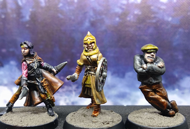 A thief from Otherworld, might repaint this, a Frostgrave Merc and a leaning ruffian from Eureka 