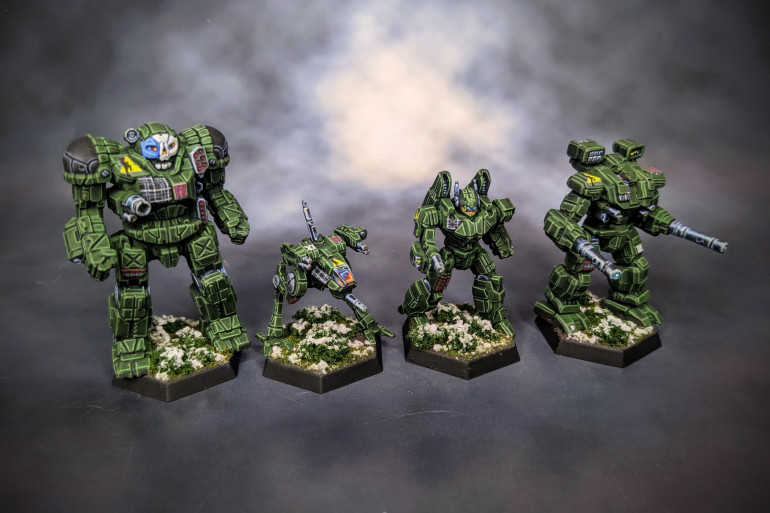 With the final lance done, the Alpha Strike box has been finished! The Atlas, Warhammer, Locust and Phoenix Hawk.