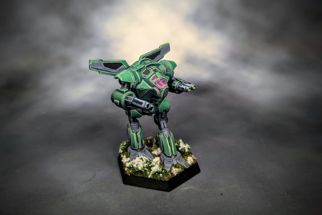 A Dark Age Mech for Clan Jade Falcon: the Hierofalcon Prime!