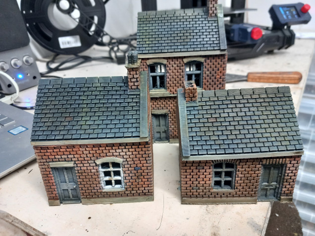 A couple of print failures gave me only half a house but because I printed the rooftops separately I can use them as little out houses and actually work well.