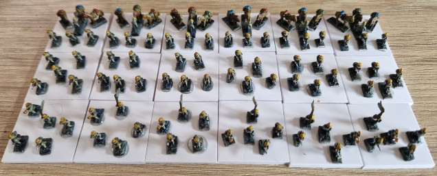 Dismounted cavalry ready to base