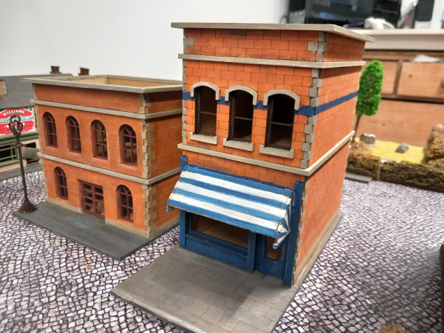 These two buildings I think don't suite Victoriana as much. I might save these for 20s pulp games. I think the doors are too modern compared to my other buildings and will clash with my 3D prints. 