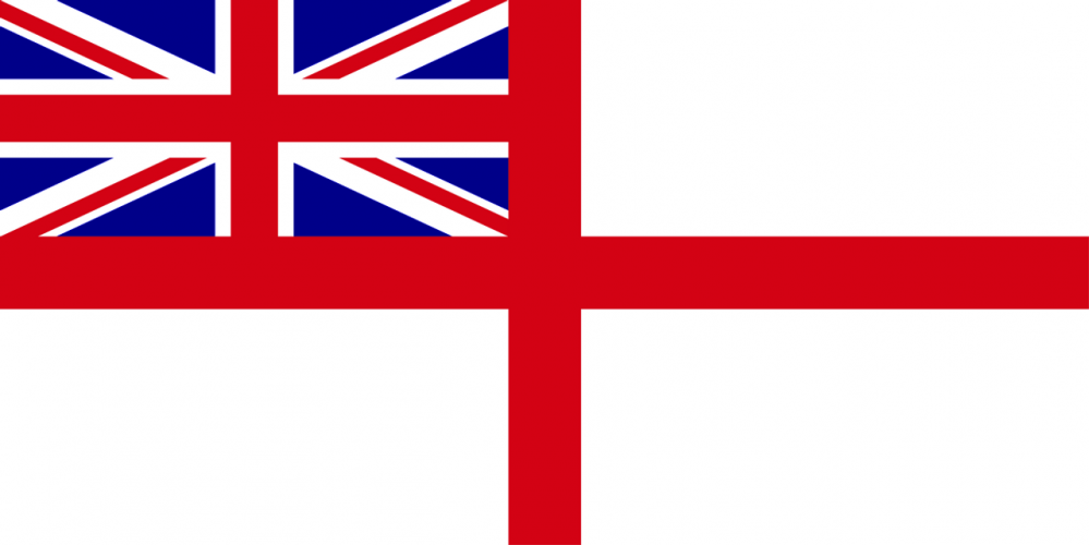 Flying the white ensign