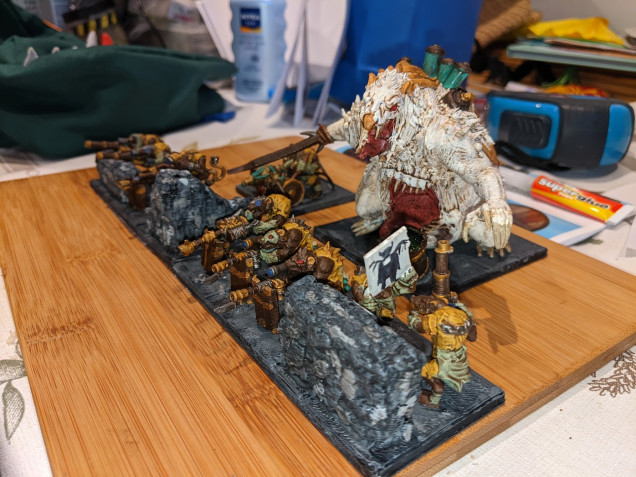 first up, we get the Mutant Rat field and clawshots - I moddelled a few extra guns to push my pack to two units instead of one.