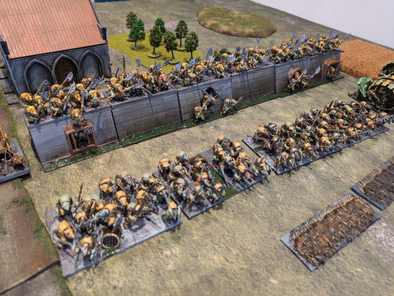 Here is my infantry, Shock troops at the back, normal at the front with a couple of vermintide units I made. (note to self, make a legion base of these guys.)