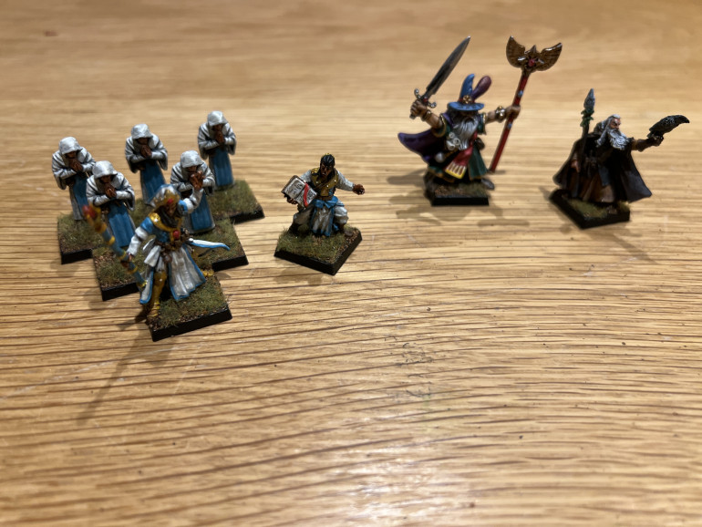 The frostgrave wizards work very nicely as light wizards. The Lord of the rings radagast is one of my all time favourite models, beautifully conceived miniature. In he goes for the lore of beasts magic. 