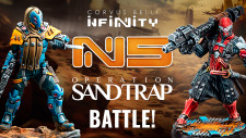 Infinity N5 Operation: Sandtrap Battle Report! PanOceania Vs JSA | Infinity N5 Week