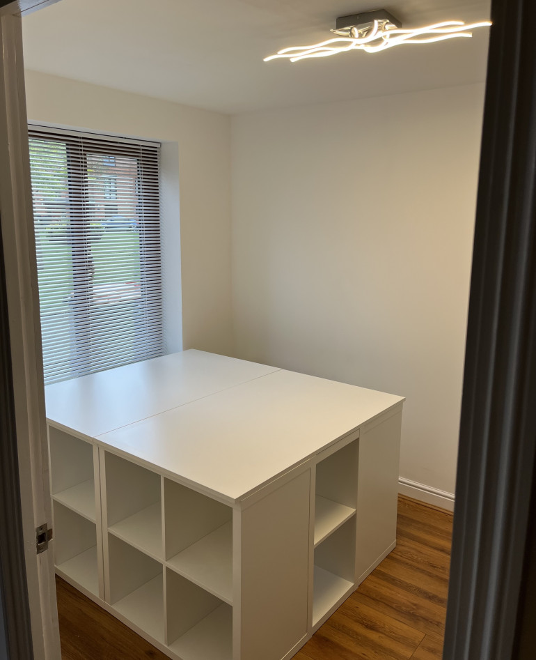 Table tops on, we have a gaming table!