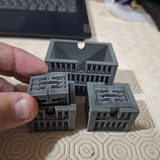 First test print of nesting buildings