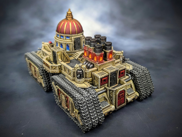 The first of the big landships has been finished. A magnetised Monarch/Sovereign.