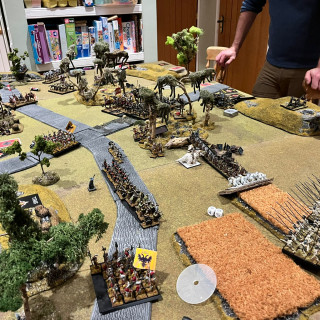 And a game with undead war mammoth, zombie giant and skeleton pike phalanx