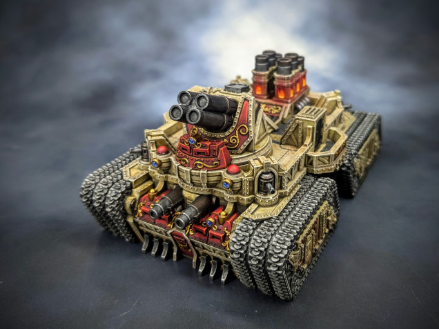 The first of the big landships has been finished. A magnetised Monarch/Sovereign.