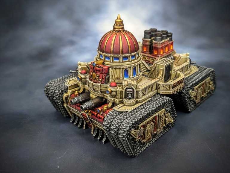 The first of the big landships has been finished. A magnetised Monarch/Sovereign.