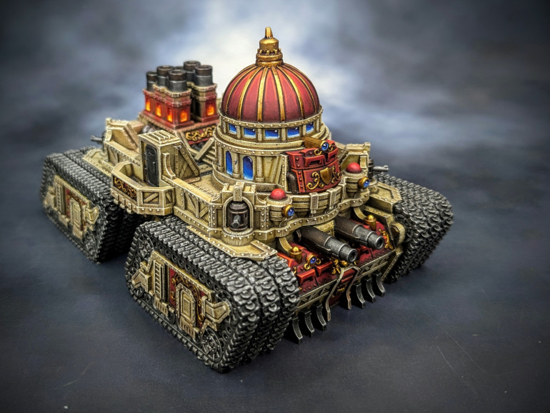 The first of the big landships has been finished. A magnetised Monarch/Sovereign.