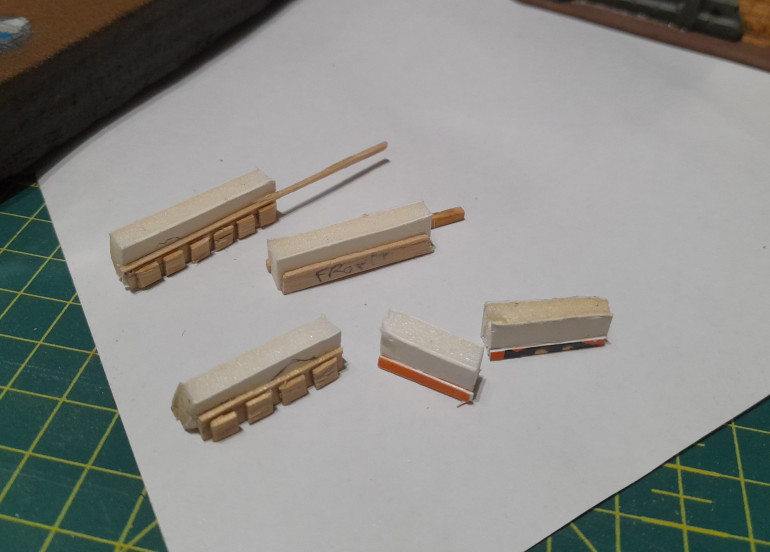 Scratch building some ruined wall sections to match