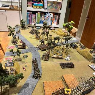 And a game with undead war mammoth, zombie giant and skeleton pike phalanx