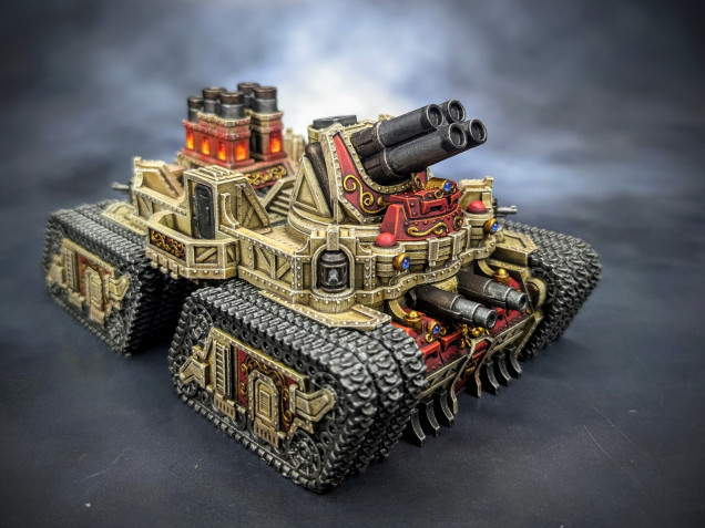 The first of the big landships has been finished. A magnetised Monarch/Sovereign.