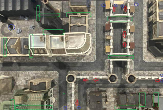 Image shows multiple choke points and alternative routes past them.