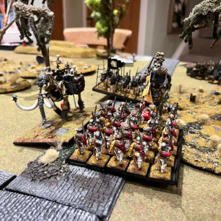 And a game with undead war mammoth, zombie giant and skeleton pike phalanx