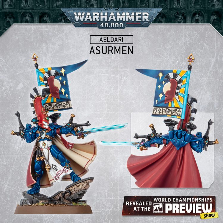 Figurine Warhammer 40K Eldar – Phoenix Lord Asurmen – Metal Ancienne Version Peinte