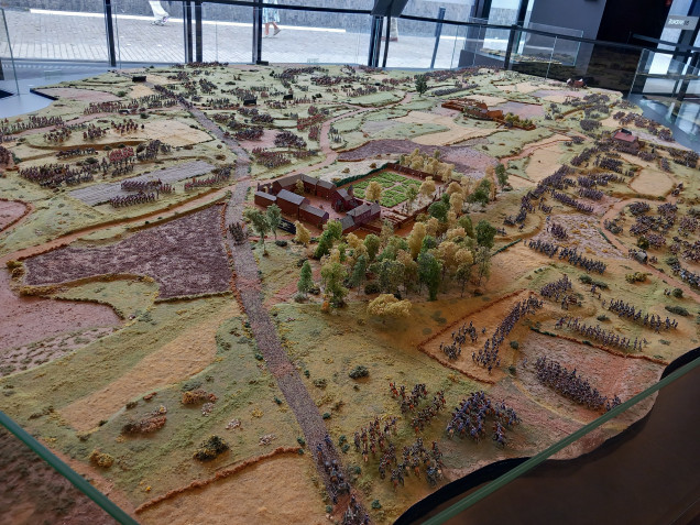 The huge battle field table in the visitor centre 