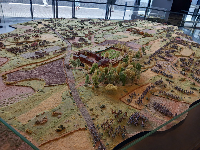 The huge battle field table in the visitor centre