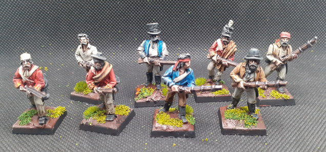 Small band of gurilla fighters great for setting up ambushes and covering the flanks. Made up of British French and spannish troops.