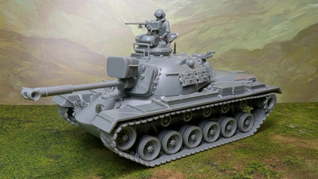 Assembled unpainted Rubicon Models M48A3