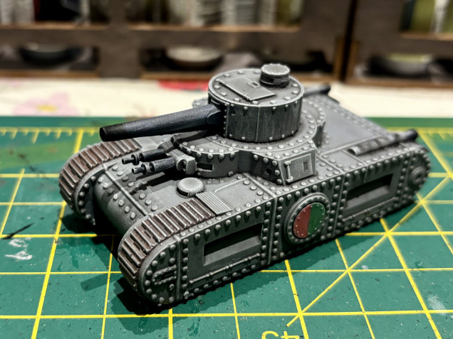 And that’s the tank done, forgot to mention the wash was a 3/1 medium dark tone mix applied after the drybrush 