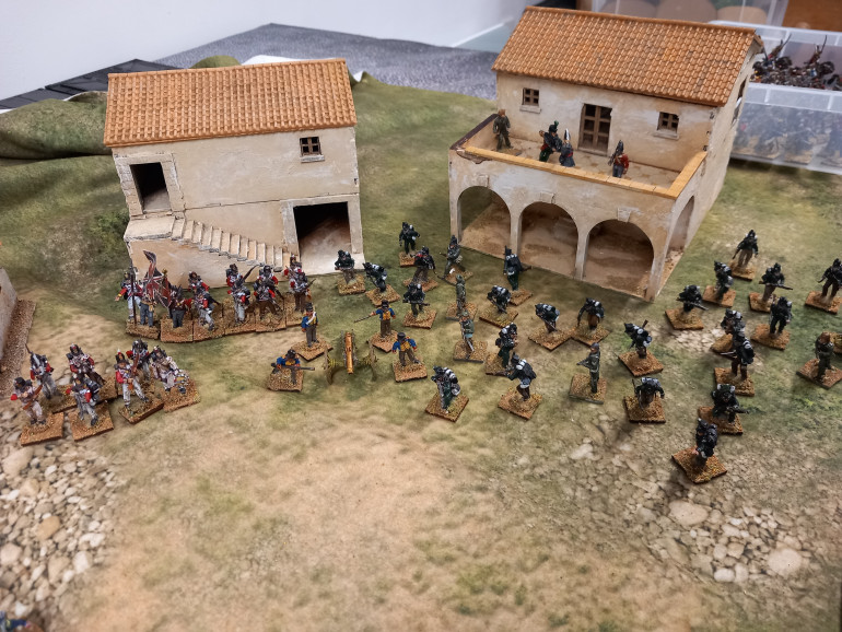 For Shakos and bayonets I already have a few British originally purchased for Chosen men. Mist line infantry come in units of 12 so I've decided to get three line infantry units for each force as a core selection. I have one and a bit of British line infantry made from a perry box.