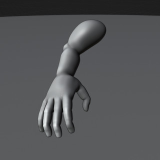 Arm and hand once posed