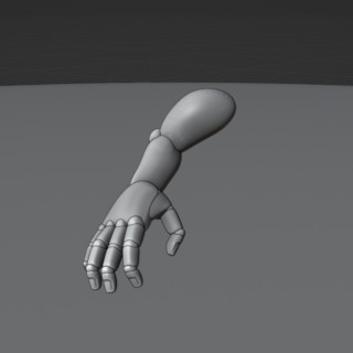 Arm and hand once posed