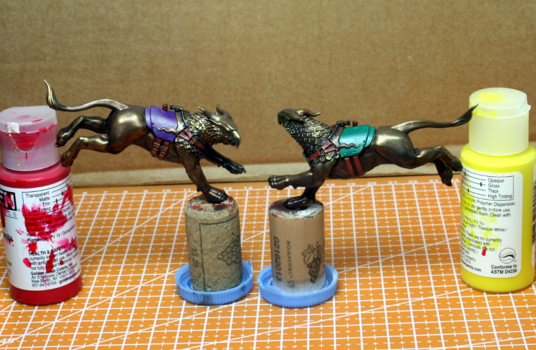 The gryph mounts here are 50% ready.  They just need corrosion detailing.