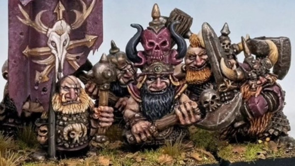 28mm Evil Dwarf Armies Mass From Knightmare Miniatures