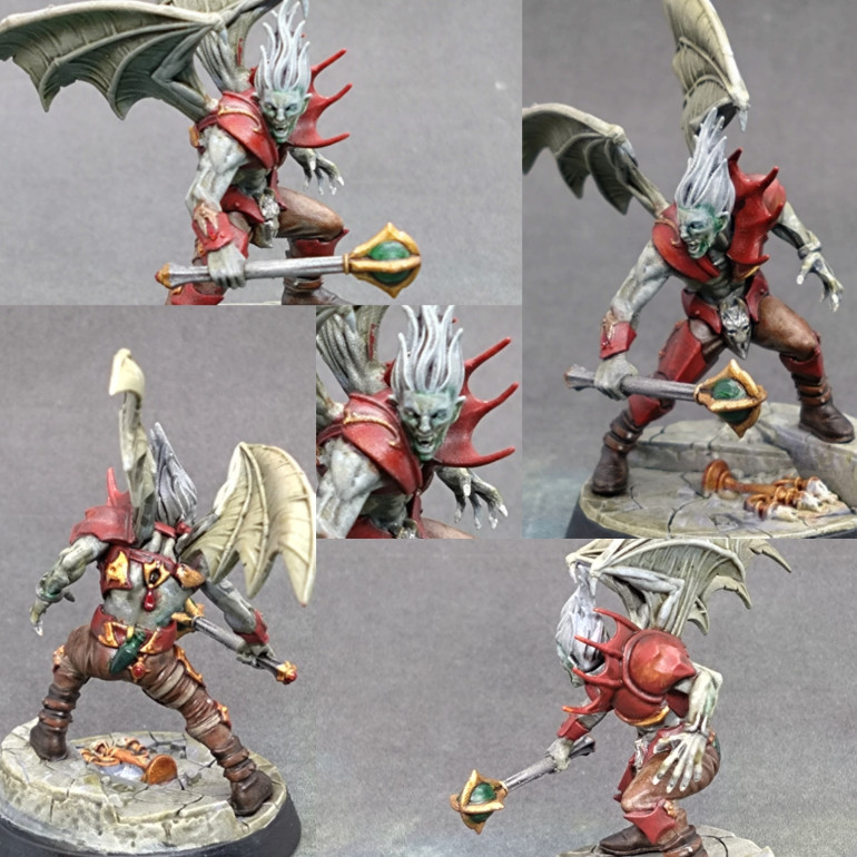 Weird take on a gargoyle but I love the idea of armour on a stone gargoyle. This guy is less 