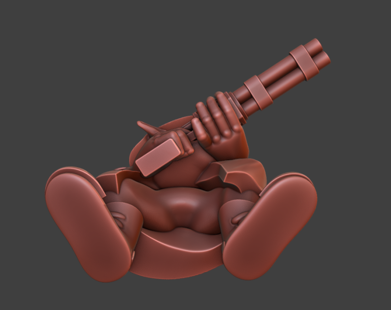 under model all smoothed out so no odd angles to paint.