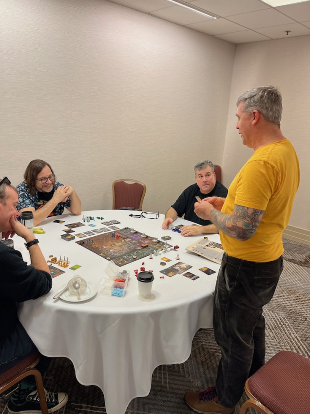 Here we are playing my first game of the convention, Dune; Imperium