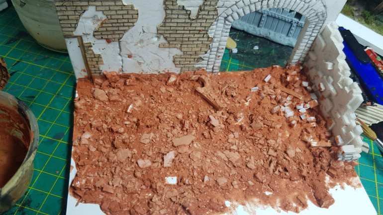 a view of the mix applied as a terrain compound....