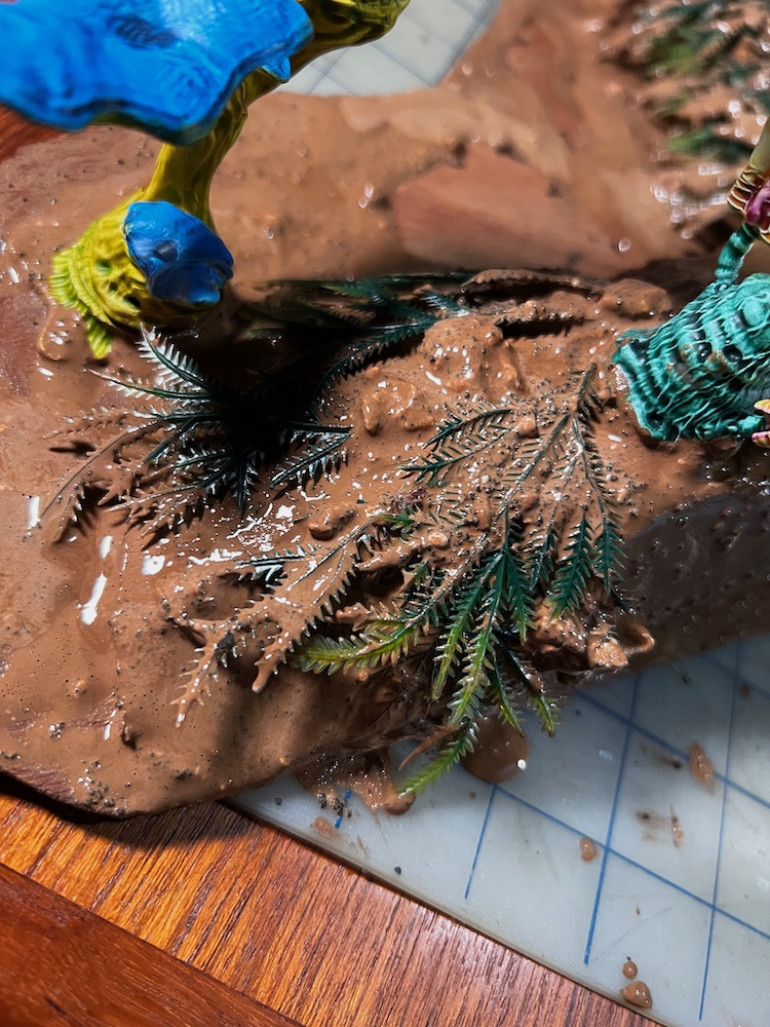 I will go over it all with some more paints when it dries.