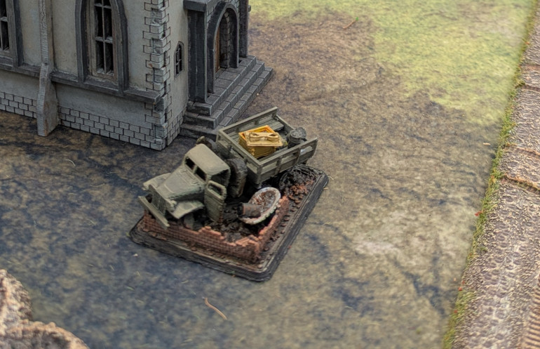 Old FDM printed US truck with bathtub, barrels and ark.