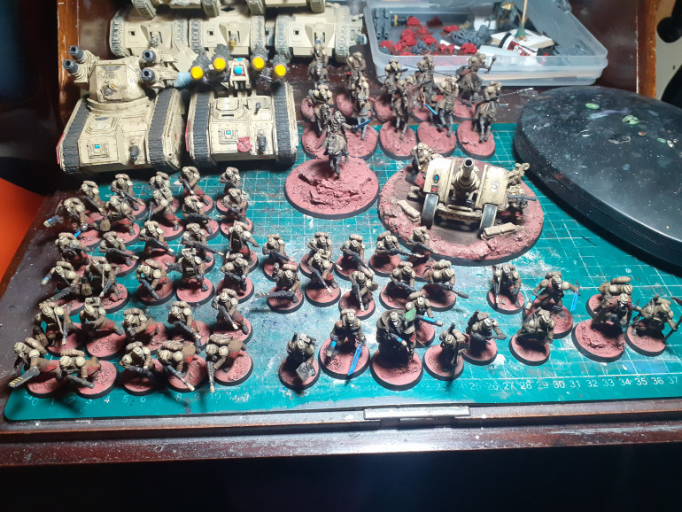 The 69th hamfists are slowly growing to its former glory, having sold off my old forgeworld army these plastic kits are fantastic no more fiddly lasguns to snap 