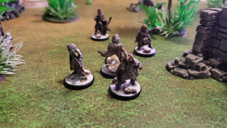 The Amazons take up a defensive position.